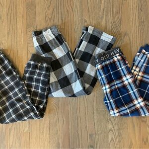 Old Navy Kids Plaid Flannel Pajama Bottoms, Size Large (10-12)
